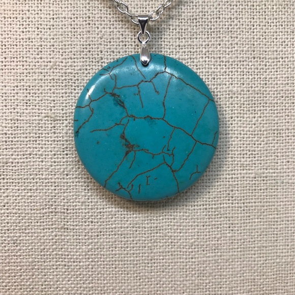 Brand New Round Turquoise Pendant - Picture 2 of 8